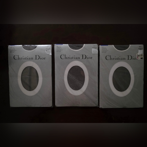 Dior Accessories - Christian Dior Diorissimo Pantyhose 3 Pack Graphite Gray Size 1 Control Top